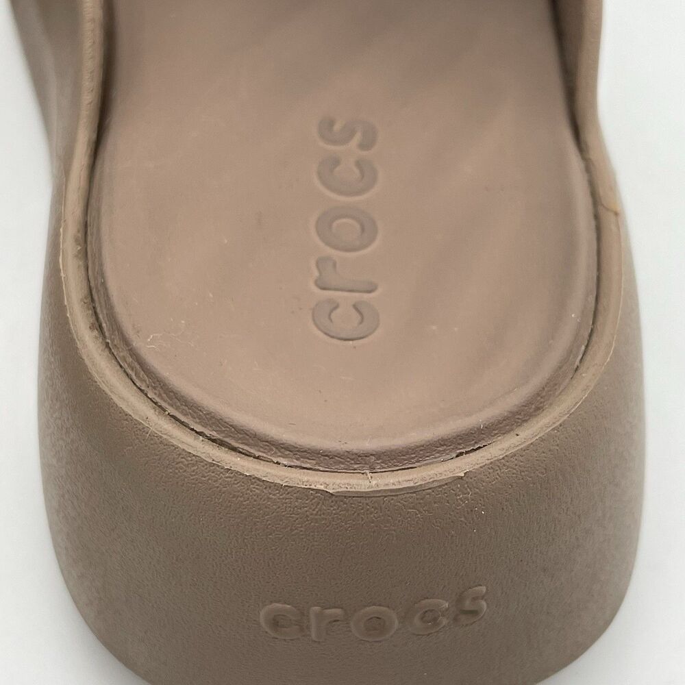Crocs Getaway Platform H-Strap Sandals Women's 6 Taupe Casual Open Toe Comfort - Picture 10 of 16